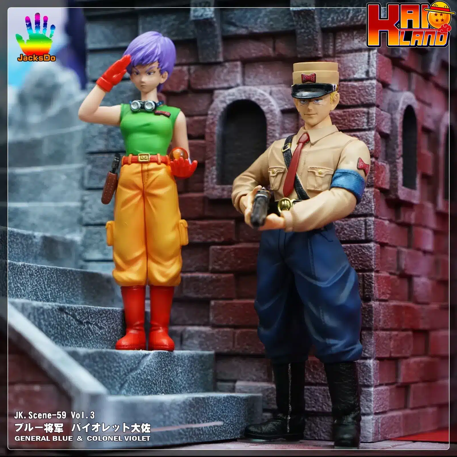 Dragon Ball JacksDo Studio Vol 3 Blue Violet Red Ribbon Resin Statue Stock Dana EU