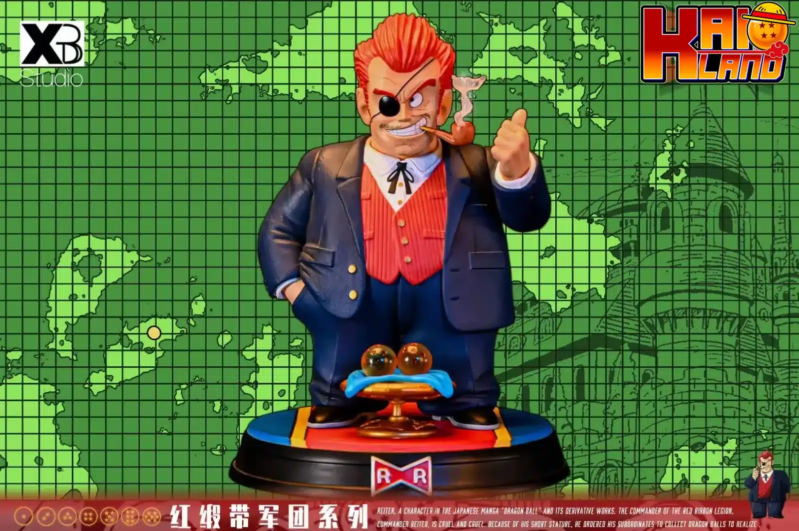 Dragon Ball XBD Studio Red Ribbon General Resin Statue