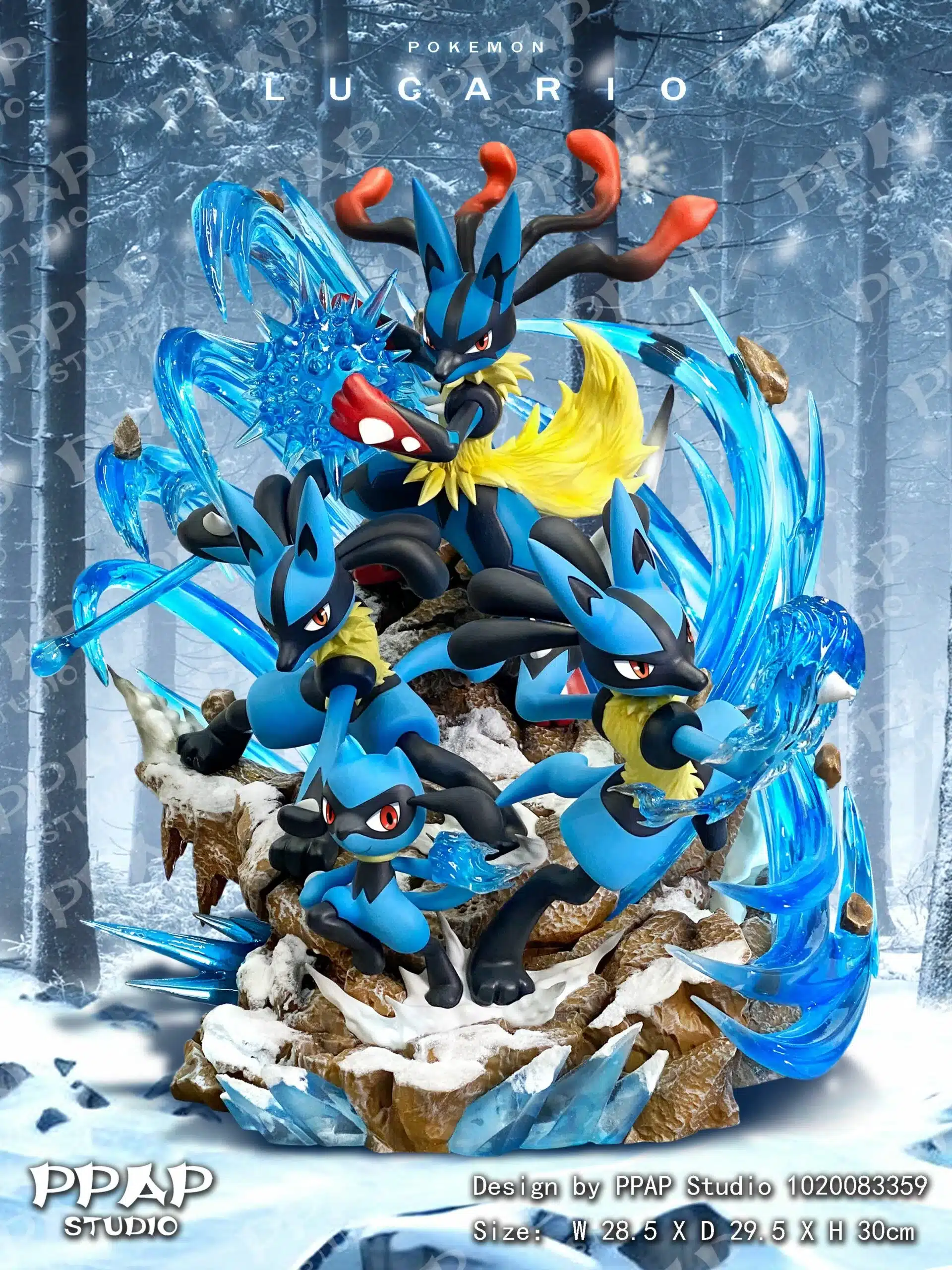 Pokemon PPAP Studio Lucario Evolution Resin Statue