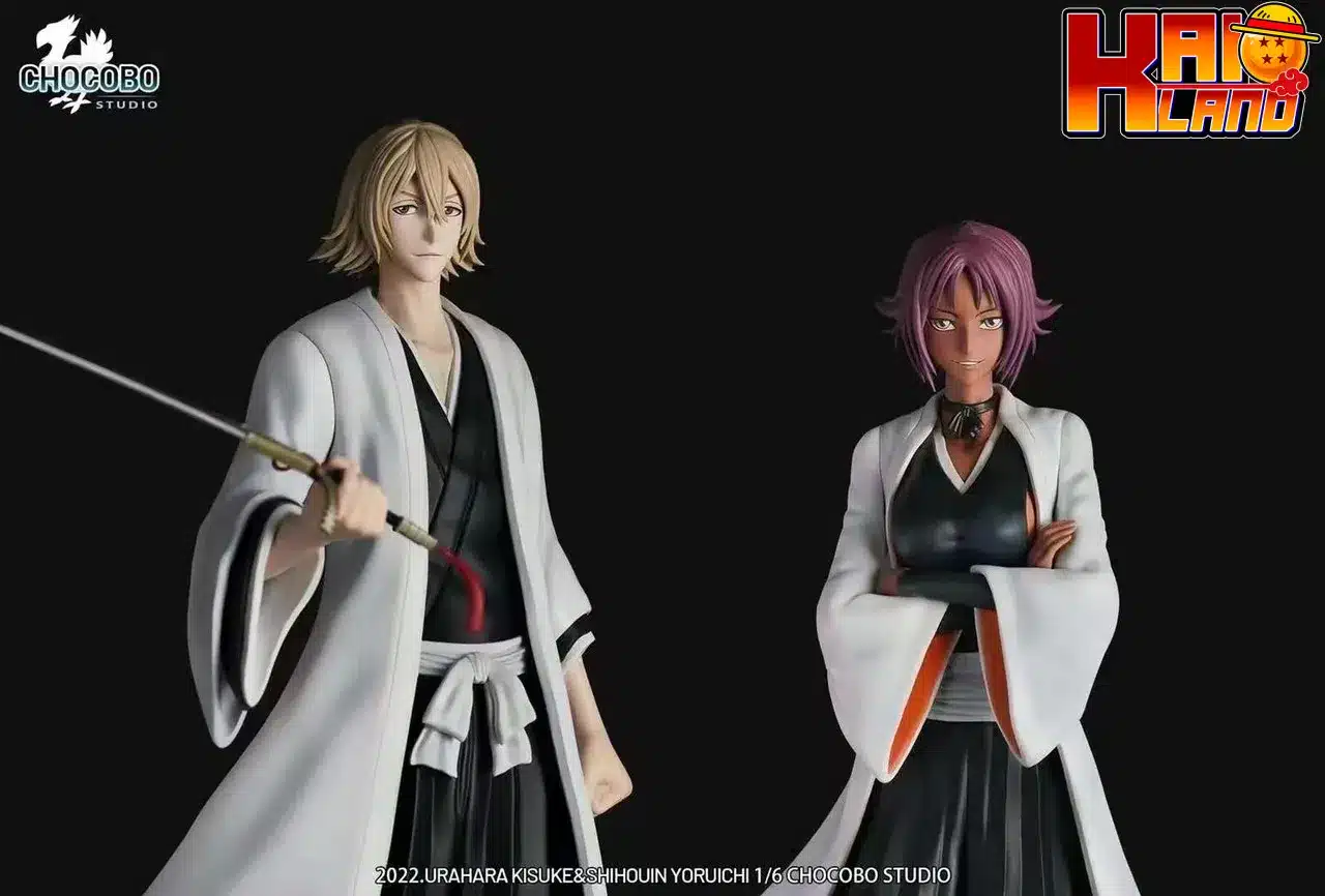 Bleach Chocobo Studio Urahara Kisuke & Shihouin Yoruichi Resin Statue