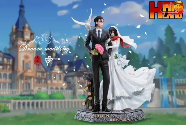 Attack on Titan LC Studio Mikasa x Eren Wedding Resin Statue 1