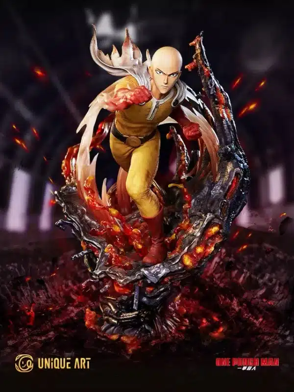 One Punch Man Unique Art Saitama Licensed Resin Statue 3