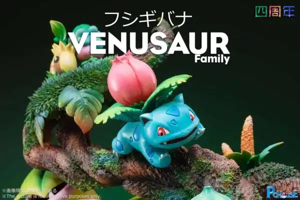 Pokemon Pc House Studio Venusaur Family Resin Statue 2