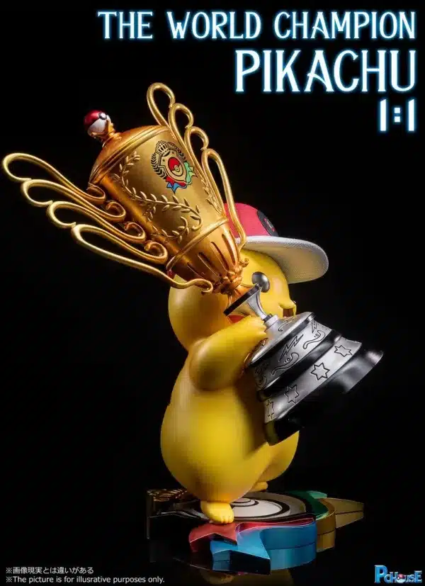 Pokemon Pc Studio Pikachu World Champion Resin Statue 3
