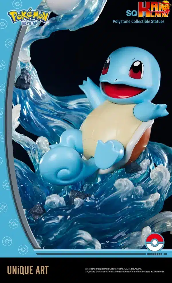 Pokemon Unique Art Studio Squirtle Licensed Resin Statue 4