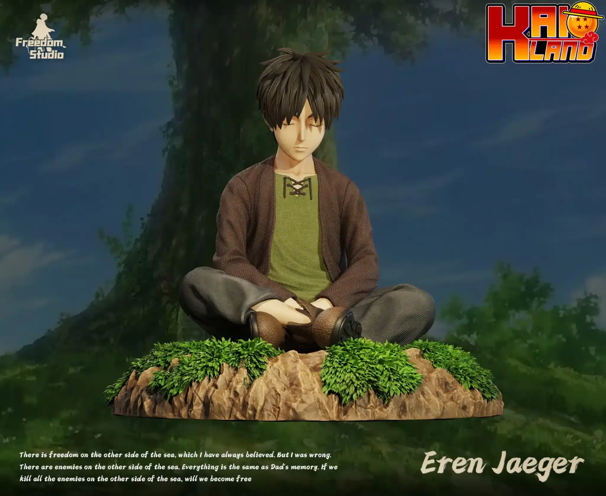 Attack on Titan Freedom Studio Sleeping Eren Resin Statue