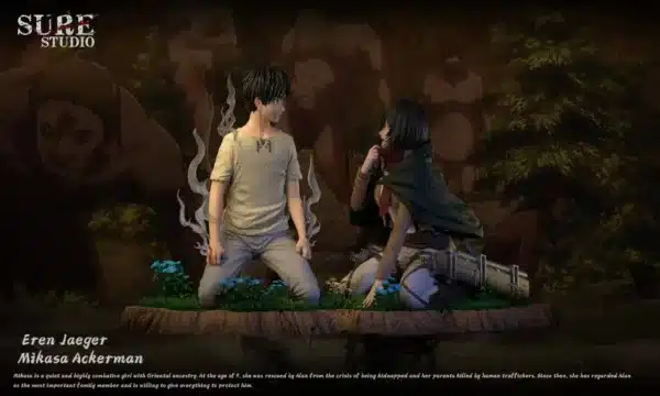 Attack on Titan Sure Studio Eren x Mikasa V2 Resin Statue 1