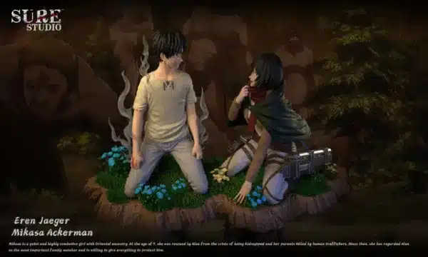 Attack on Titan Sure Studio Eren x Mikasa V2 Resin Statue 4
