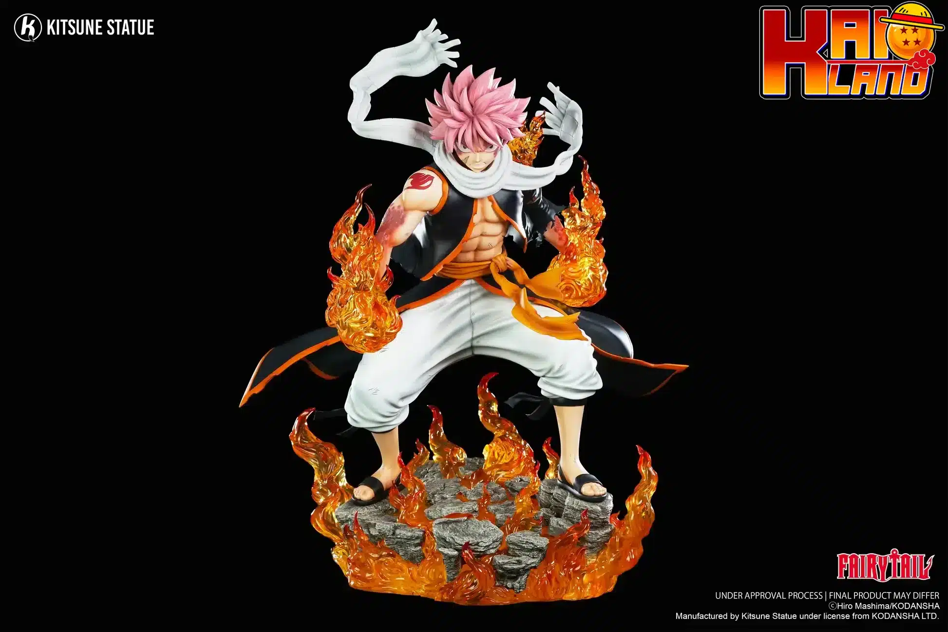 Fairy Tail Kitsune Studio Natsu Dragneel Licensed Resin Statue