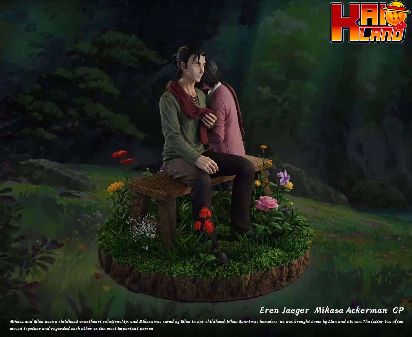 Attack on Titan Freedom Studio Eren Jeager x Mikasa Ackerman Resin Statue