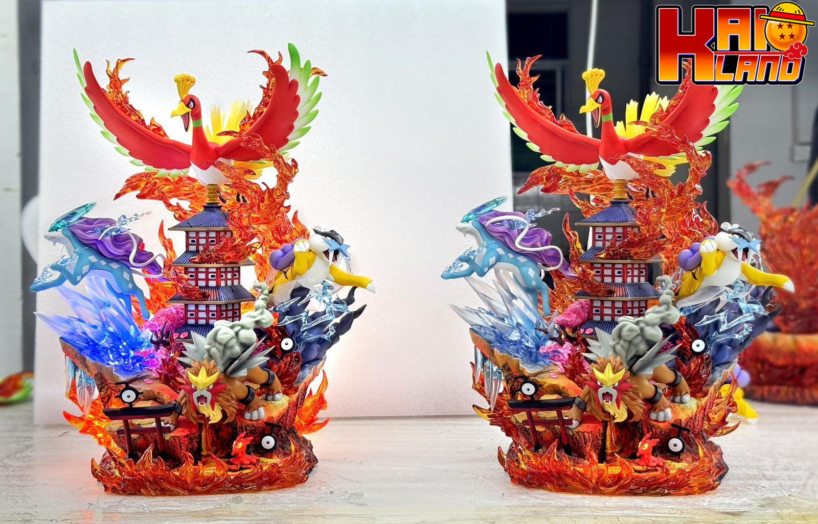 Pokemon PPAP Studio Ho oH x Three Sacred Resin Statue