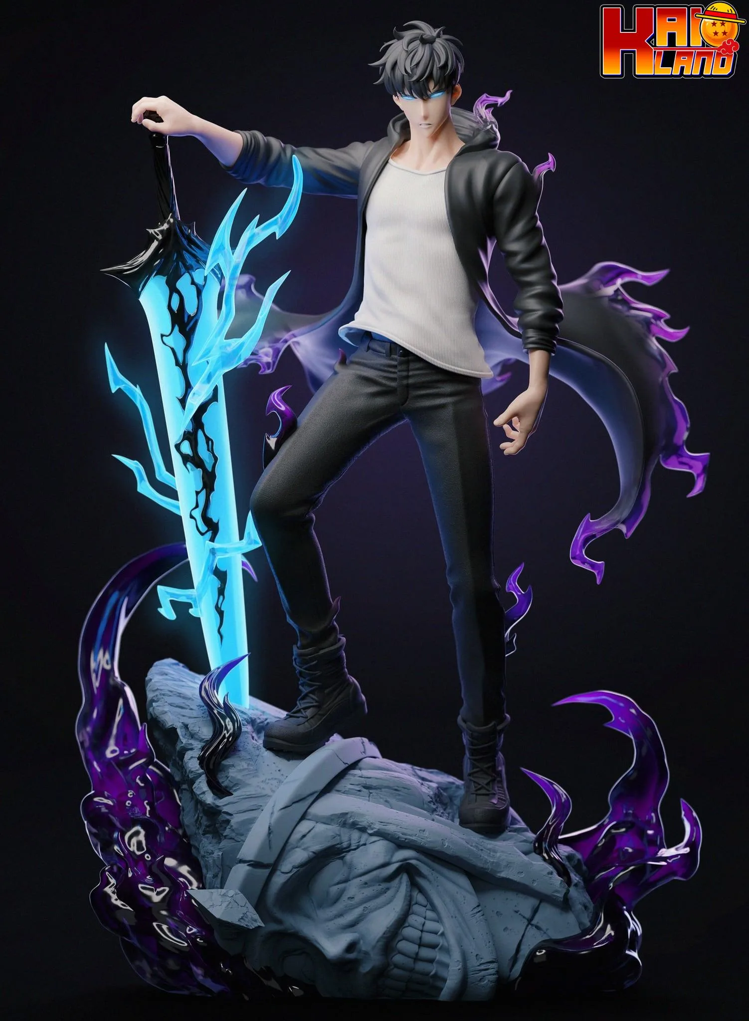Solo Leveling Player 1 Sung Jinwoo Resin Statue
