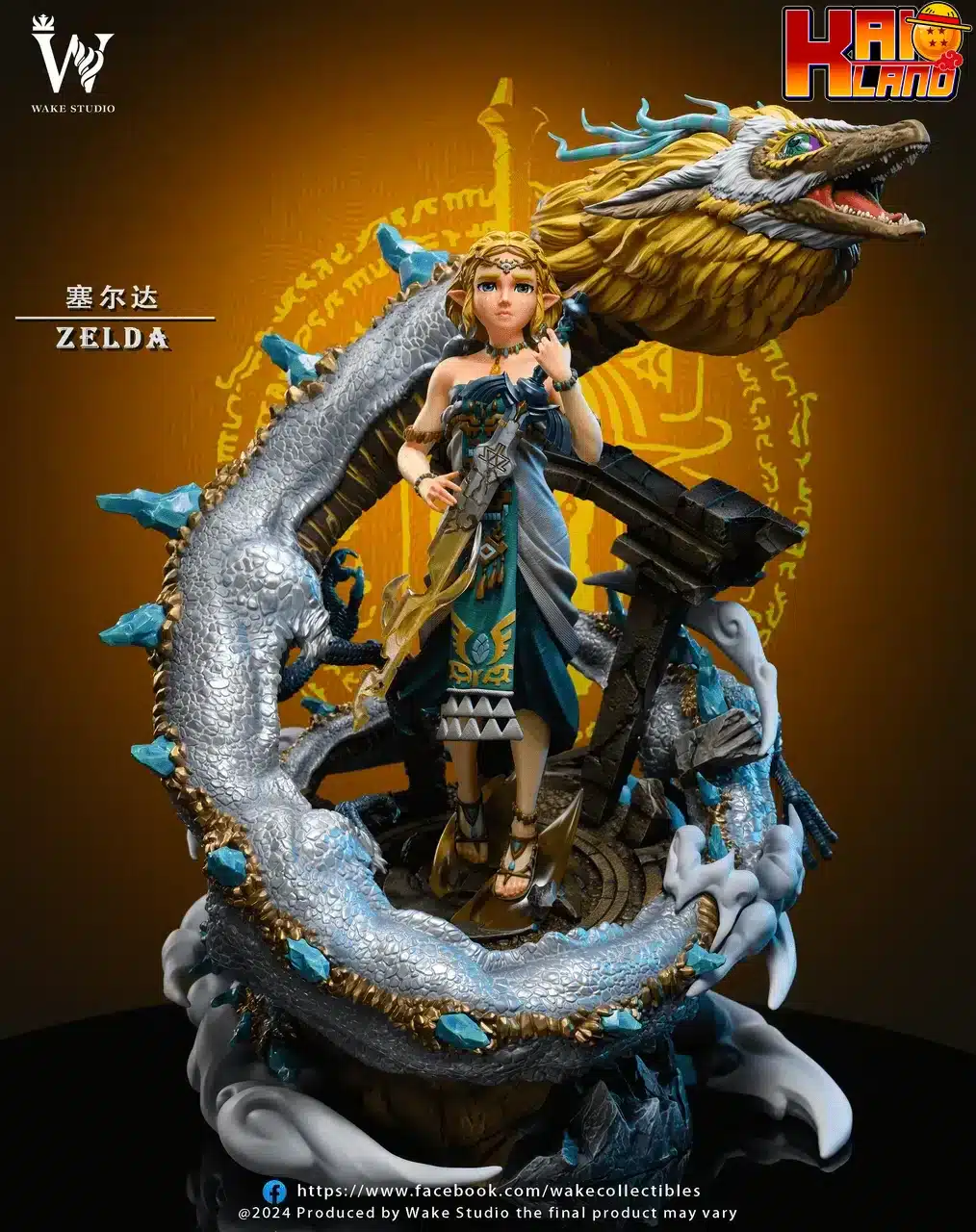 The Legend of Zelda Wake studio Zelda x Dragon Resin Statue