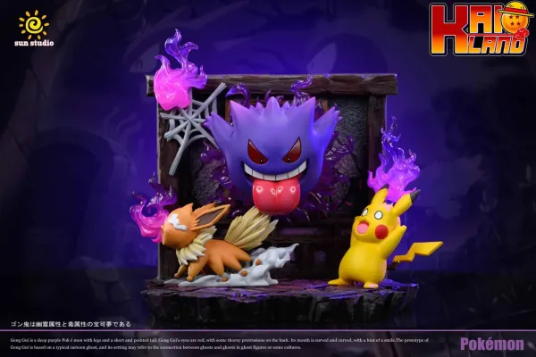 Pokemon Sun Studio Prank Gengar Small Scene x Gengar Wall Hanging Resin Statue 1 scaled