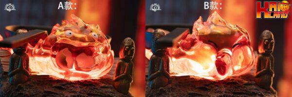 Howls Moving Castle Rising Sun Studio Calcifer Resin Statue 7