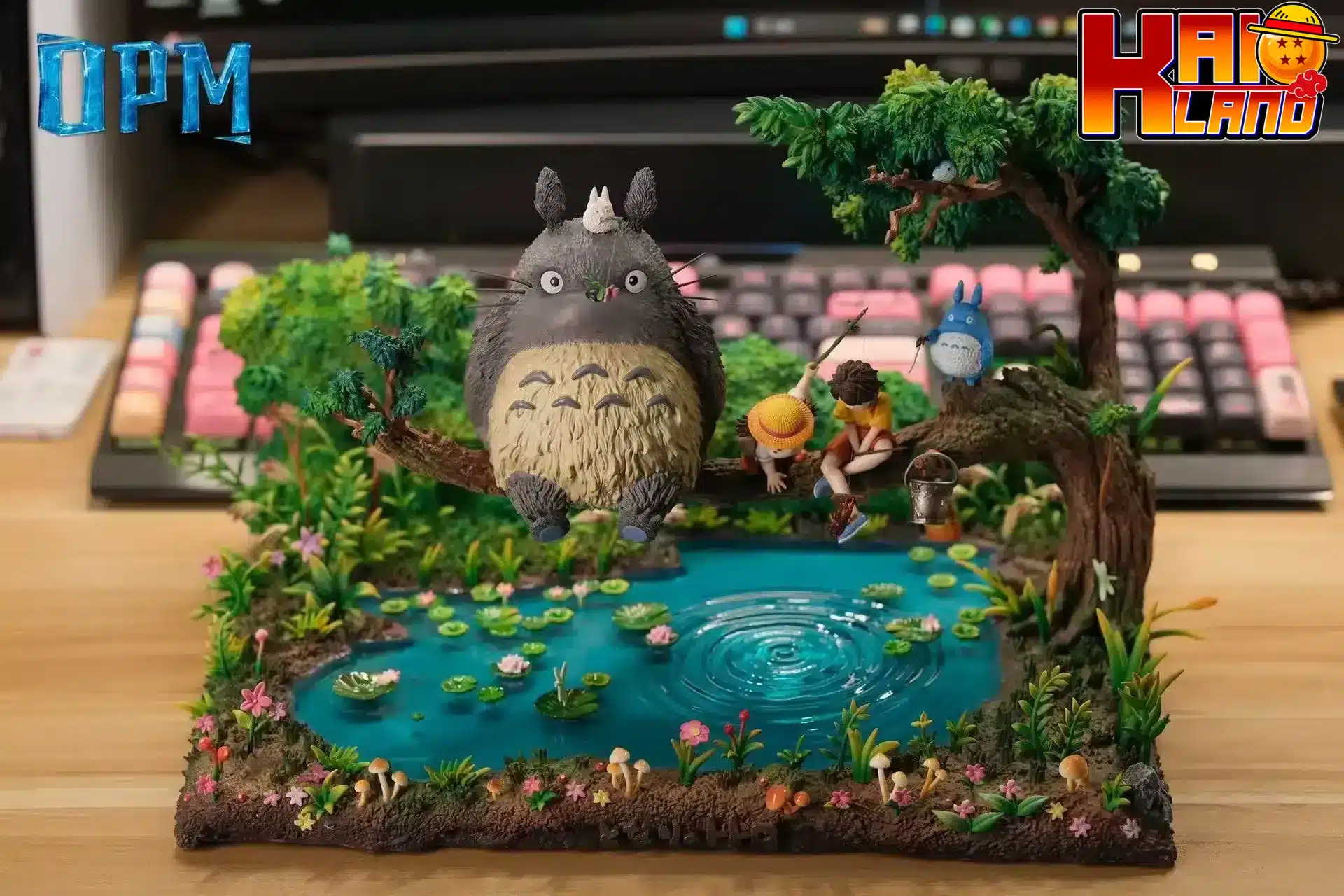 My Neighbour Totoro Opm studio Fishing Totoro Resin Statue