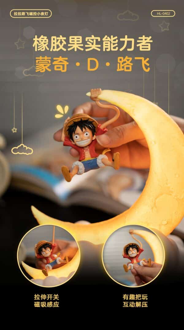 One Piece HAPPY LIFE Studio Lala Luffy Magnetic Night Light Licensed 4