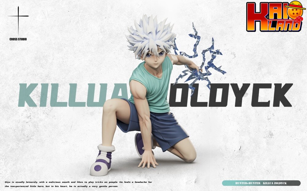Hunter x Hunter Cross Studio Squatting Speed ​​Killua Zoldyck Resin Statue