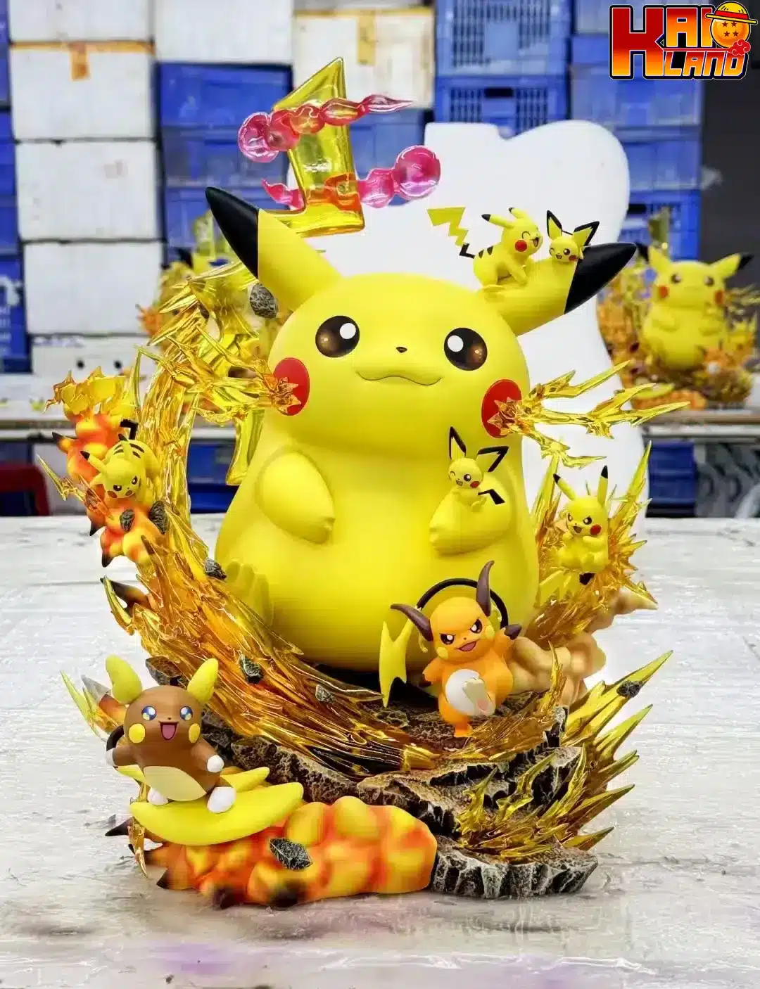Pokemon PPAP Studio Pikachu Resin Statue