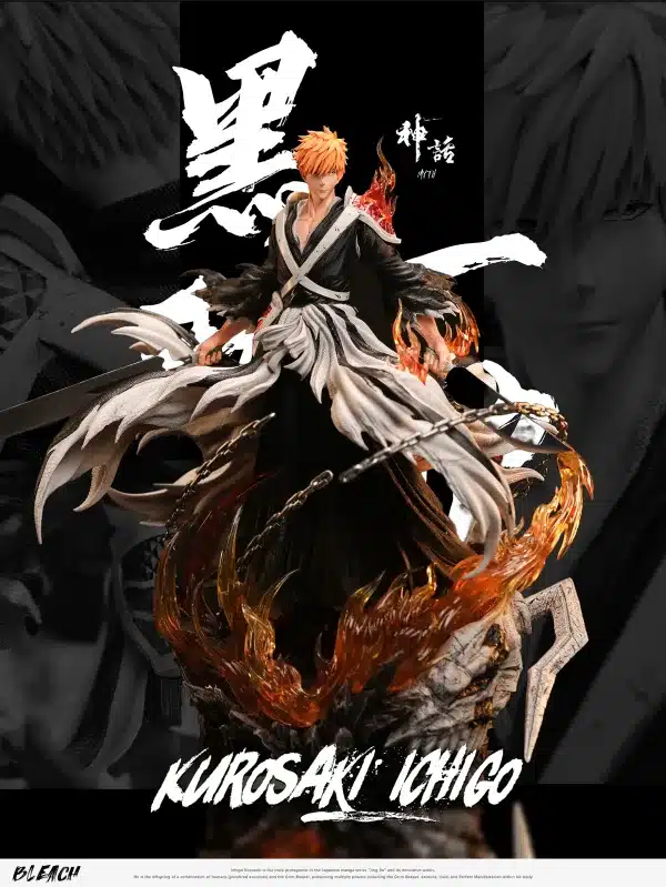 Bleach Myth Studio Double Blades Ichigo Kurosaki Resin Statue 4