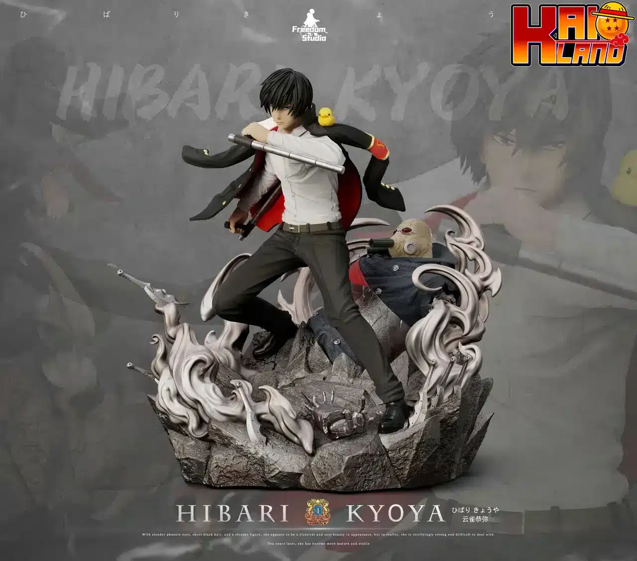 Katekyo Hitman Reborn Freedom Studio Hibari Kyoya Resin Statue