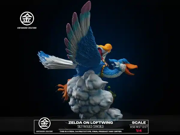 The Legend of Zelda Kintsukuroi Creations Zelda On Loftwing Skyward Sword Resin Statue 4 1
