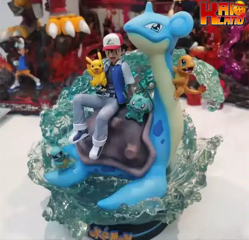 Pokemon EGG Studio Ash Ketchum x Lapras Resin Statue