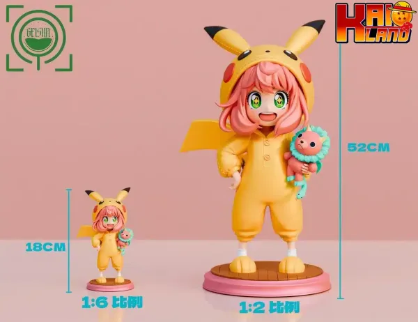 Spy x Family Geisha Studio Anya cos Pikachu Resin Statue 3