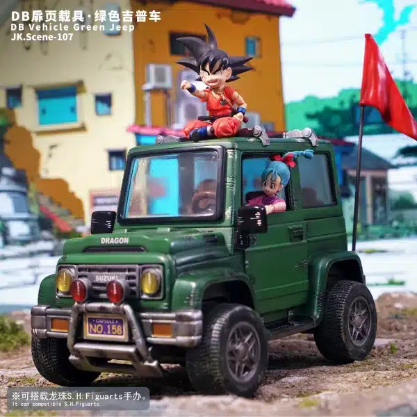 Dragon Ball Jacksdo Studio Vehicle Green Jeep Resin Statue 2