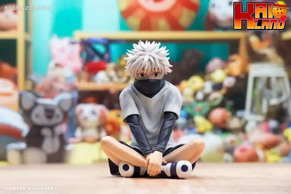 Hunter x Hunter Cross Studio Sitting Killua Resin Statue 1 scaled