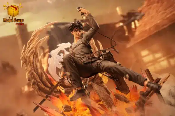 Attack on Titan Model Power Studio Urban Warfare Levi Ackerman Resin Statue 2