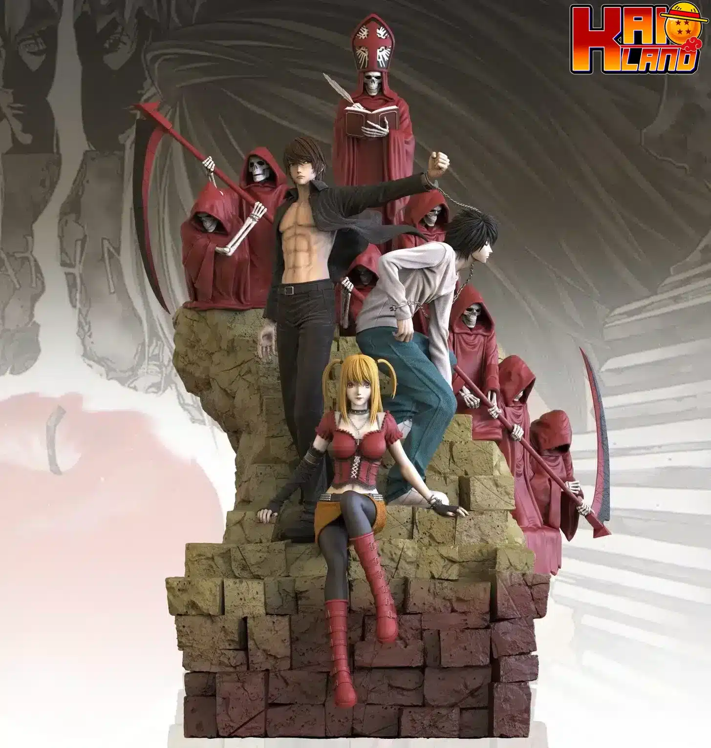 Death Note Freedom Studio Light Yagami x L x Misa Amane Resin Statue