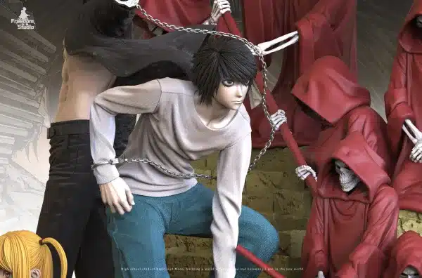 Death Note Freedom Studio Light Yagami x L x Misa Amane Resin Statue 4
