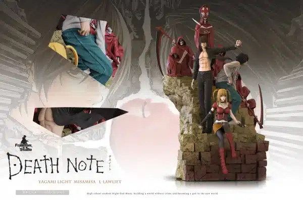 Death Note Freedom Studio Light Yagami x L x Misa Amane Resin Statue 5