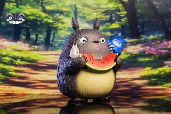 My Neighbor Totoro LM Studio Totoro Eating Watermelon Resin Statue 2