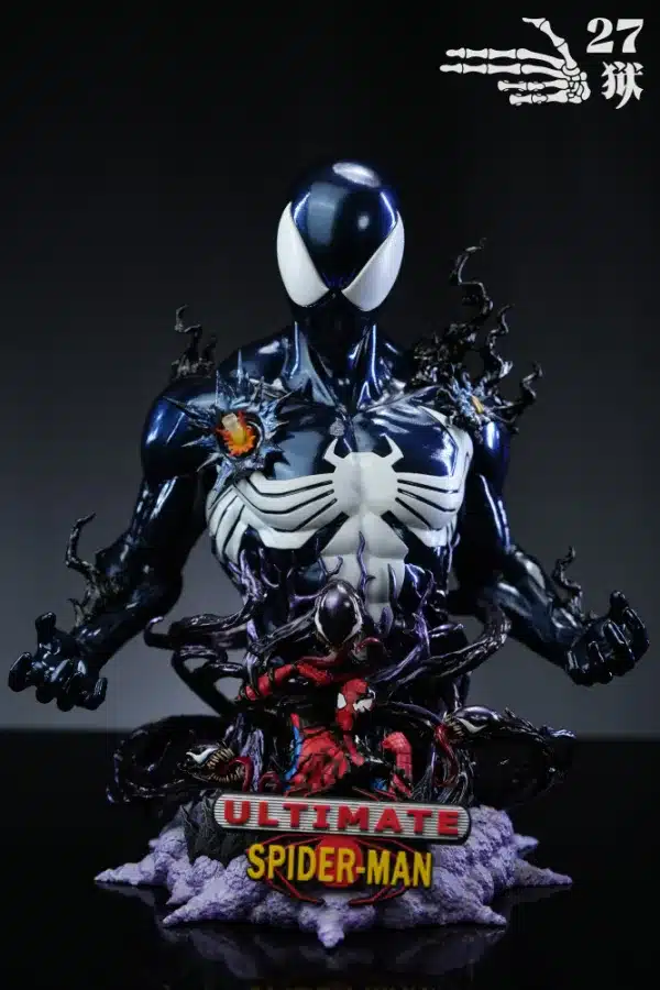 Marvel 27abyss Studio Symbiote Ultimate SpiderMan Bust Resin Statue 1