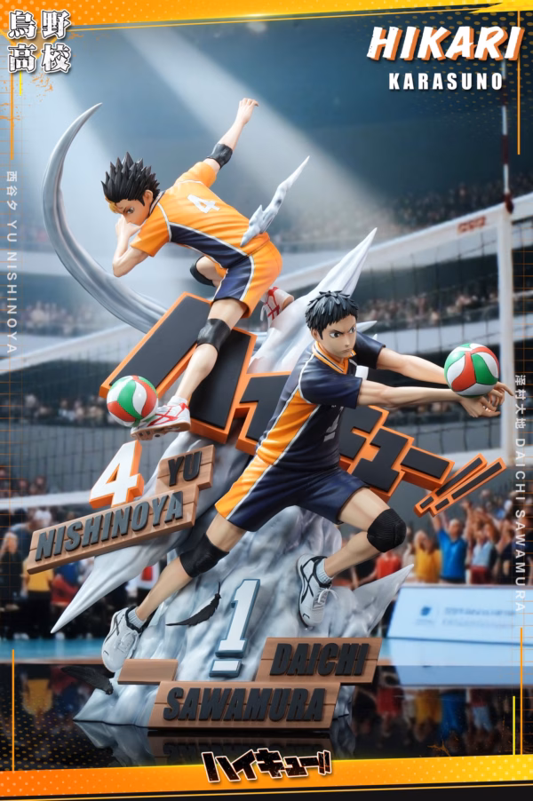 Haikyuu HIKARI Studio Yu Nishinoya x Daichi Sawamura Resin Statue 1