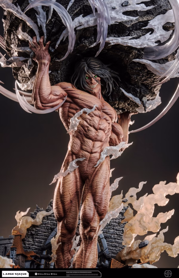 Attack on Titan Hertz Studio Eren Titan Lifting a Rock Resin Statue 2 1
