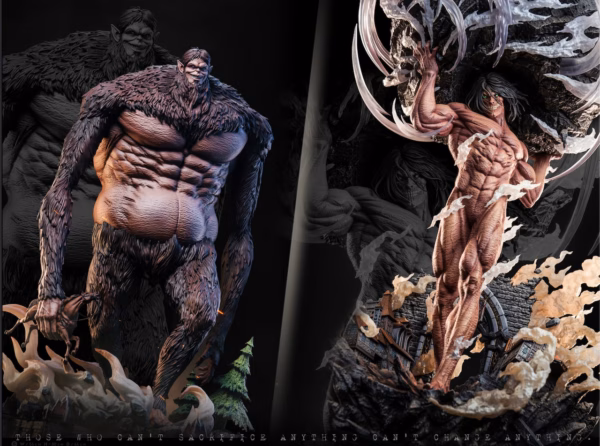Attack on Titan Hertz Studio Eren Titan Lifting a Rock Resin Statue 5