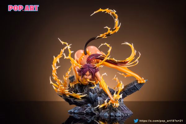 Bleach Pop Art Studio Shihouin Yoruichi Resin Statue 3
