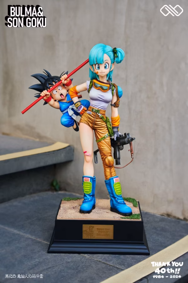Dragon Ball Infinite Studio Bulma x Kid Goku Resin Statue 6