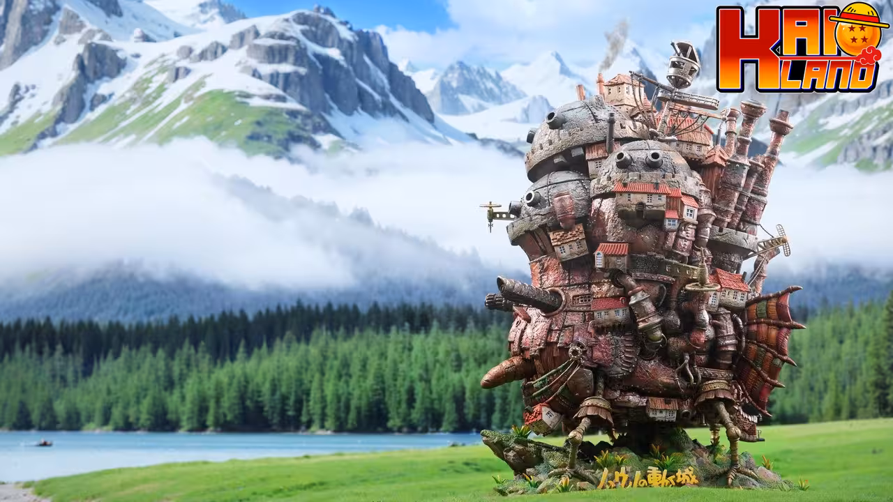 Howls Moving Castle OPM Studio Walking Castle Resin Statue