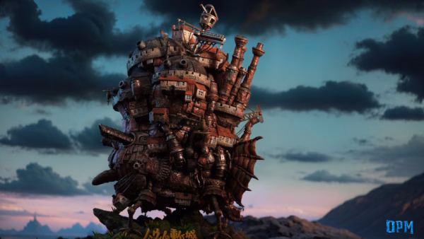 Howls Moving Castle OPM Studio Walking Castle Resin Statue 2