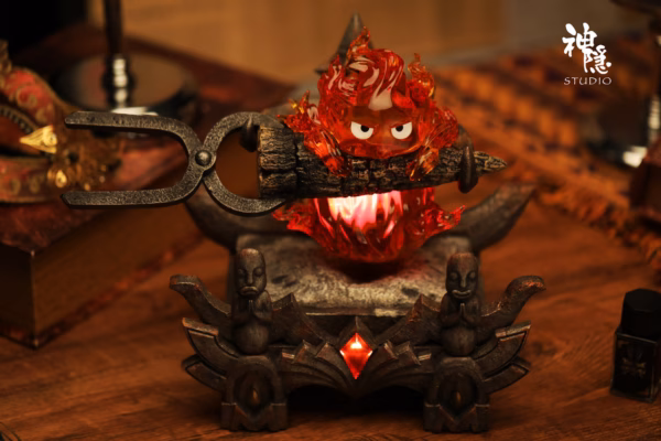 Howls Moving ShenYin Studio Contract Magic Canon Calcifer Bracket Resin Statue 1