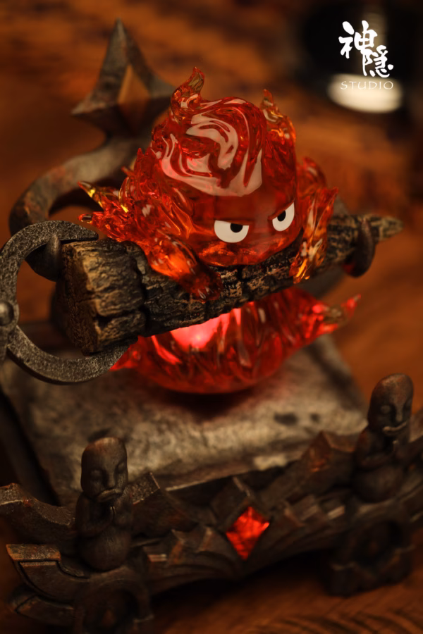 Howls Moving ShenYin Studio Contract Magic Canon Calcifer Bracket Resin Statue 5