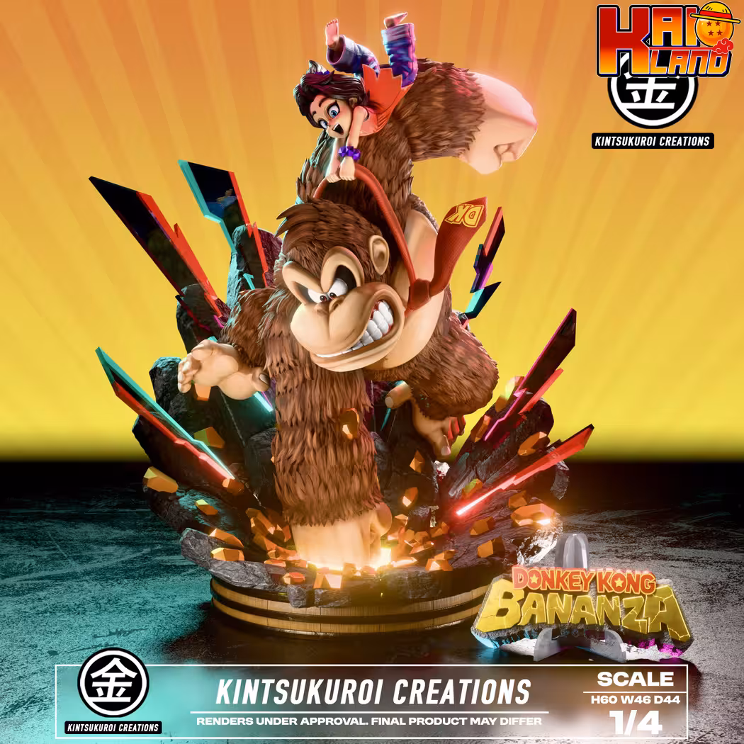 Donkey Kong Kintsukuroi Creations Donkey Kong Banana Resin Statue