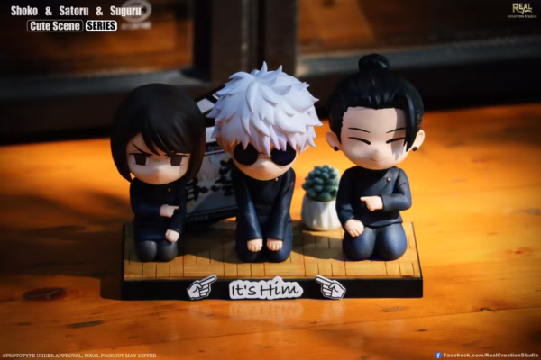 Jujutsu Kaisen Real Creation Studio Cute Shoko x Satoru x Suguru Resin Statue 1