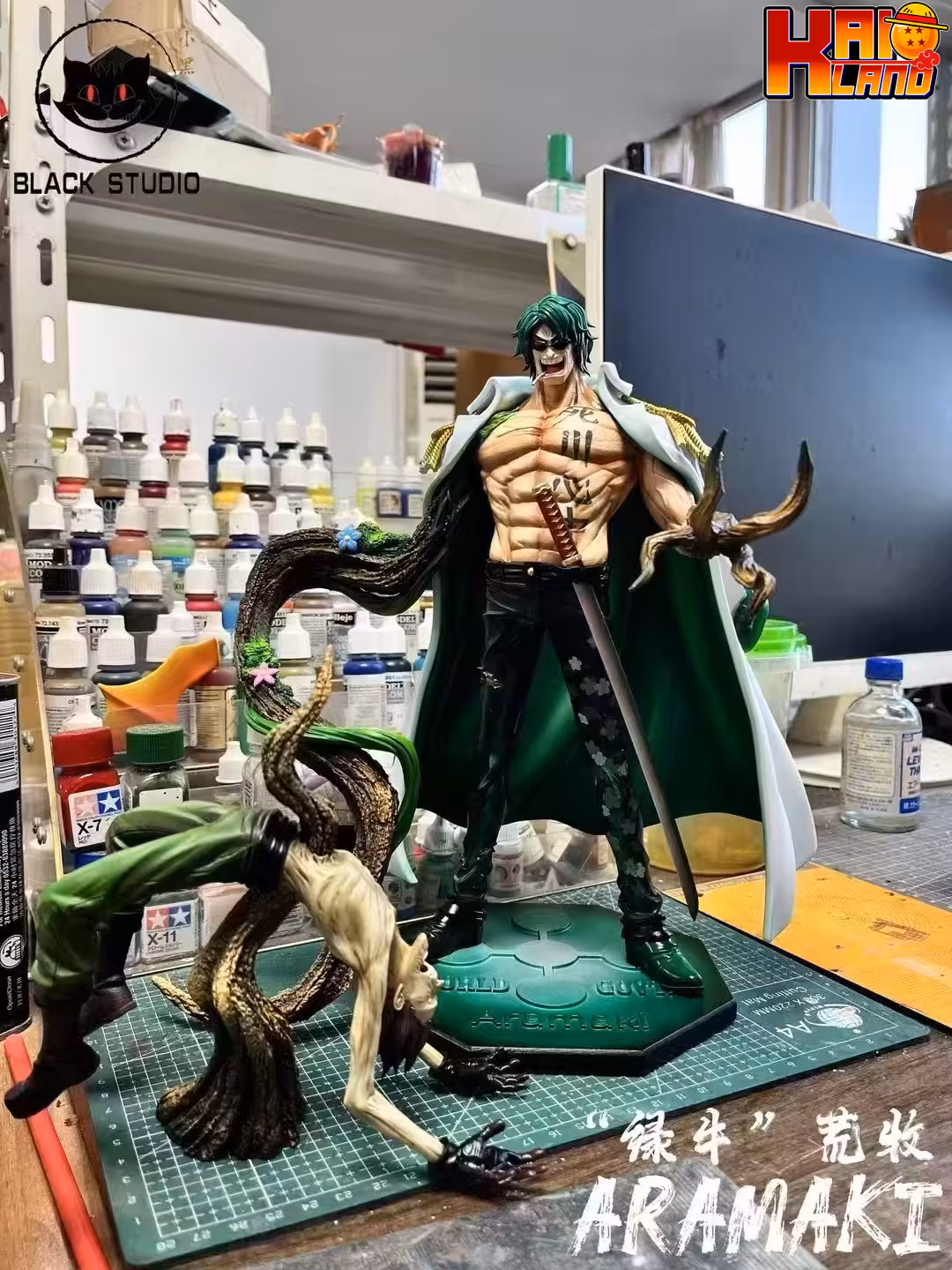 One Piece Black Studio Aramaki Ryokugyu Resin Statue