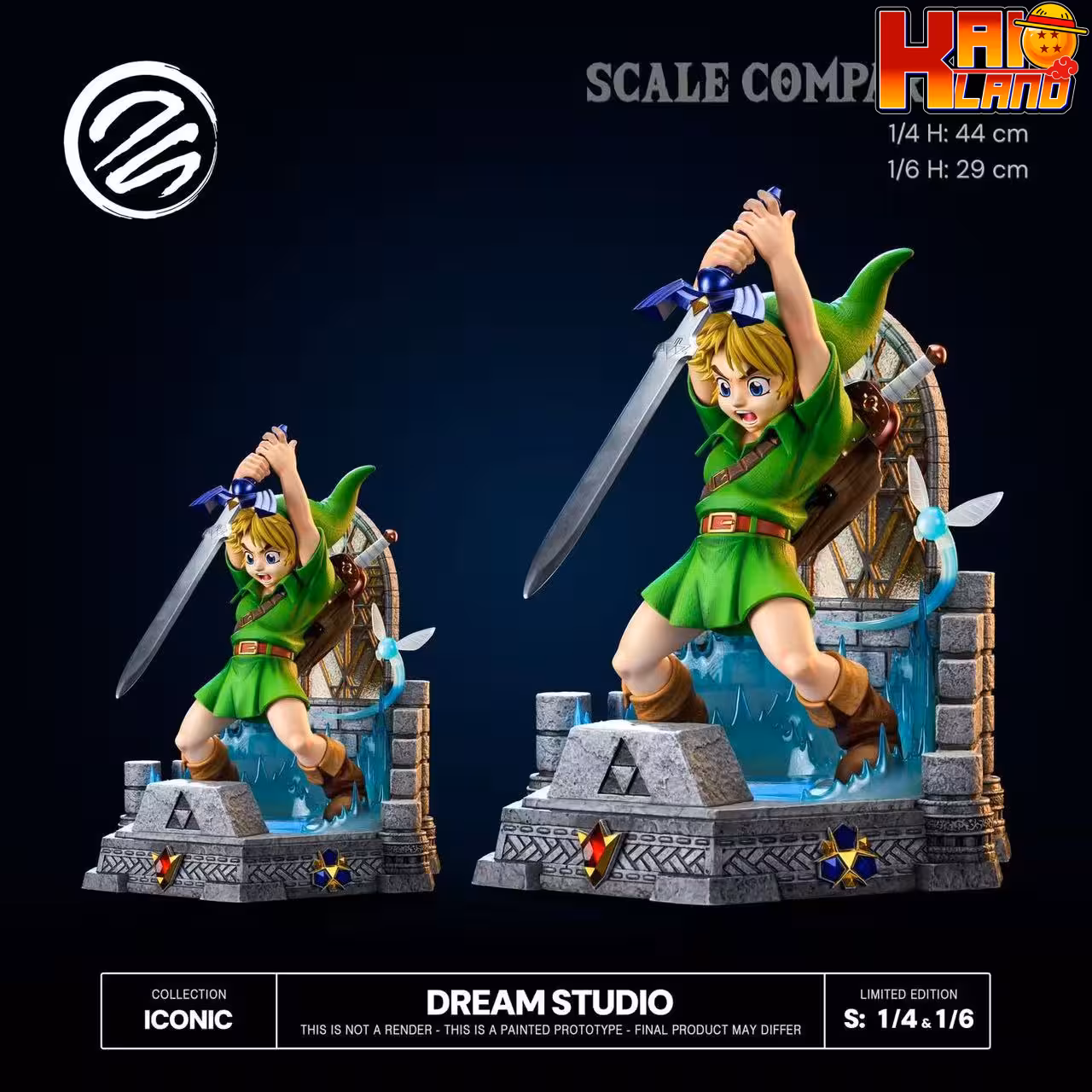 The Legend of Zelda Dream Studio Ocarina Of Time Link Pulling Master Sword Resin Statue
