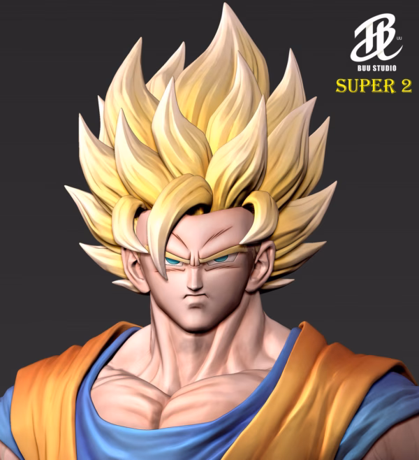 Dragon Ball BUU Studio Ssj2 Goku Resin Statue 4